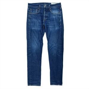 RAG & BONE Men's Fit 2 Slim Indigo Selvedge Button-Fly Jeans Size Waist 30